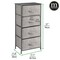 mDesign Tall Dresser Storage Tower Stand with 4 Fabric Drawers